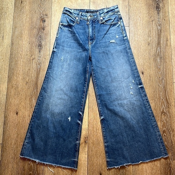 Coût de la Liberté Wide Leg Crop Jeans Size 25 - Picture 2 of 10